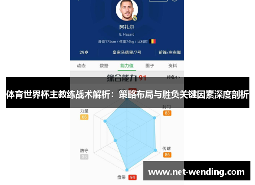 体育世界杯主教练战术解析:策略布局与胜负关键因素深度剖析 体育世界杯主教练战术解析:策略布局与胜负关键因素深度剖析